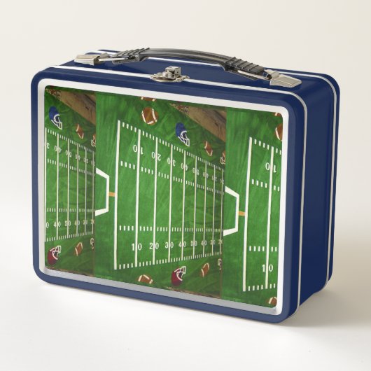 Fußballfeld Metall Lunch Box (Vorderseite)