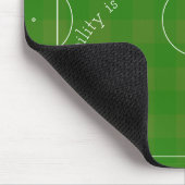 Fußballfeld mit Zitat Mousepad (Ecke)