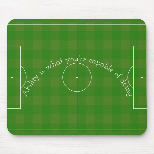 Fußballfeld mit Zitat Mousepad (Vorne)