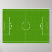 Fußballfeld-Muster auf Gras Poster (Vorne)