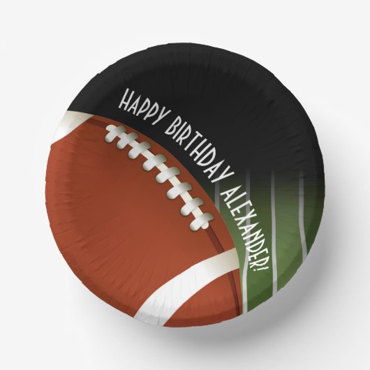 Fußballfeld Personalisiert Pappteller (Vorderseite)