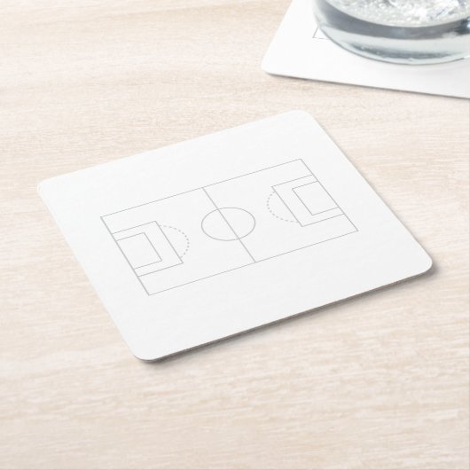 Fußballfeld Rechteckiger Pappuntersetzer (angewinkelt)