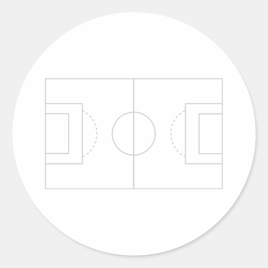 Fußballfeld Runder Aufkleber (Vorderseite)