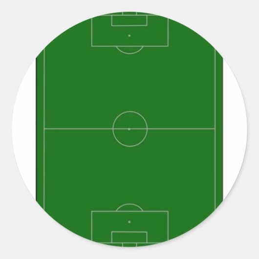 Fußballfeld Runder Aufkleber (Vorderseite)