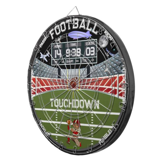 Fußballfeld-Sterne-Stadion Dartscheibe (Vorderseite rechts)