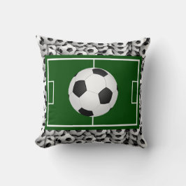 Fußballfeld und -stände kissen