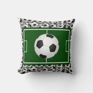 Fußballfeld und -stände kissen