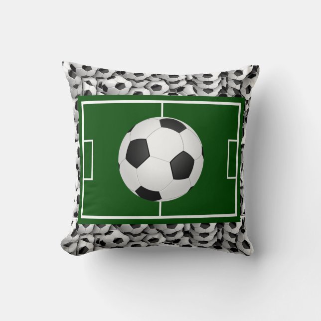 Fußballfeld und -stände kissen (Vorderseite)