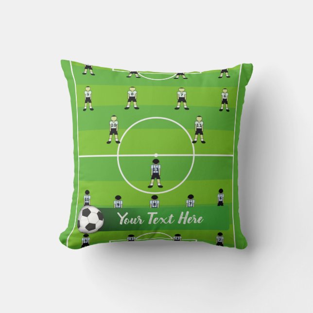 Fußballfeld und Team Kissen (Vorderseite)
