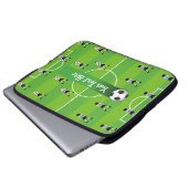 Fußballfeld und Team Laptopschutzhülle (Vorne Knopf)