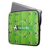 Fußballfeld und Team Laptopschutzhülle (Vorderseite Links)