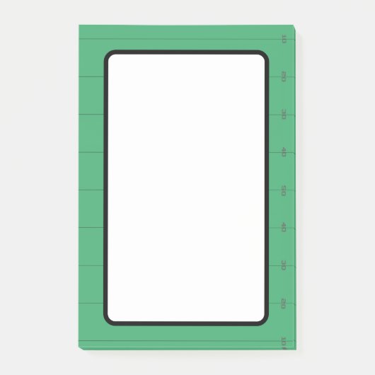Fußballfeldrahmen post-it klebezettel (Vorderseite)
