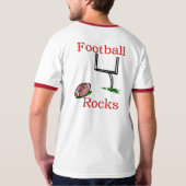 Fußballfelsen T-Shirt (Schwarz voll)