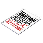 Fußballfick mit Attitude Funny Player Teen Girls Notizblock (Linke Seite)