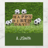 Fußballfieber Extravaganza: Grasfeld Weinetikett (Einzelnes Label)