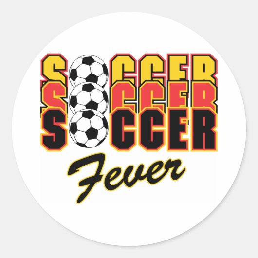 Fußballfieber Runder Aufkleber (Vorderseite)