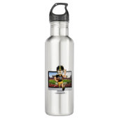 Fußballfigur Edelstahlflasche (Vorderseite)