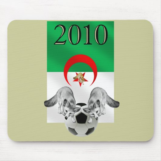 Fußballflagge 2010 Algeriens Les Fennecs Mousepad (Vorne)