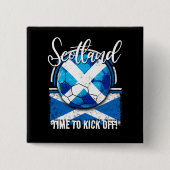 Fußballflagge in Schottland, beängstigender Fußbal Button (Vorderseite)