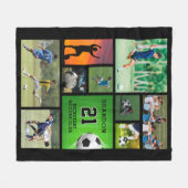 Fußballfoto Collage Personalisiert Fleecedecke (Vorderseite (Horizontal))
