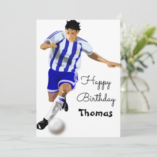 Fußballfreund zum Geburtstag (Stehend Vorderseite)