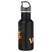 Fußballfußball-Netzplatsches Namensrot trinkt Trinkflasche (Rückseite)