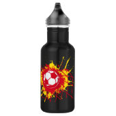 Fußballfußball-Netzplatsches Namensrot trinkt Trinkflasche (Rechts)