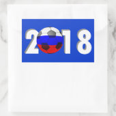 FUSSBALLFUSSER 2018 RECHTECKIGER AUFKLEBER (Tasche)