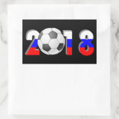 FUSSBALLFUSSER 2018 RECHTECKIGER AUFKLEBER (Tasche)