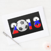 FUSSBALLFUSSER 2018 RECHTECKIGER AUFKLEBER (Umschlag)
