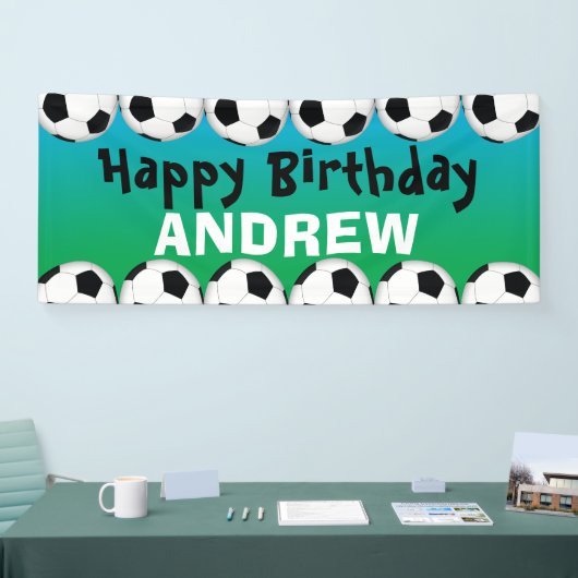 Fußballgeburtstagsfahne Banner (Messe)