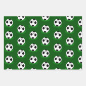 Fußballgeschenke, Fußball mit Name und Nummer Geschenkpapier Set (Vorderseite 3)