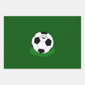 Fußballgeschenke, Fußball mit Name und Nummer Geschenkpapier Set (Vorderseite)