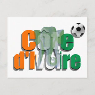 Fußballgeschenke von Les Éléphants in Côte d'Ivoir Postkarte