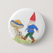 Fußballgnome-Knopf Button (Vorderseite)