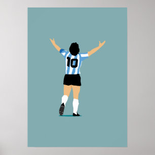 Fußballgott, der Größte aller Zeiten Poster
