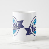 Fußballgroßvater Jumbo-Tasse (Vorderseite)