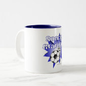 Fußballgroßvater Zweifarbige Tasse (Vorderseite Links)
