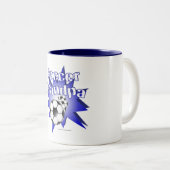 Fußballgroßvater Zweifarbige Tasse (VorderseiteRechts)