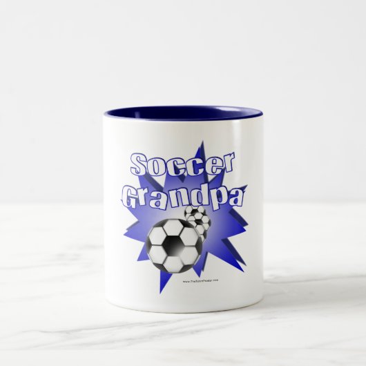 Fußballgroßvater Zweifarbige Tasse (Mittel)