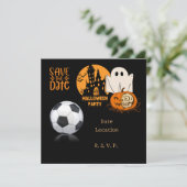 Fußballhalloween für Spieler Einladung (Stehend Vorderseite)