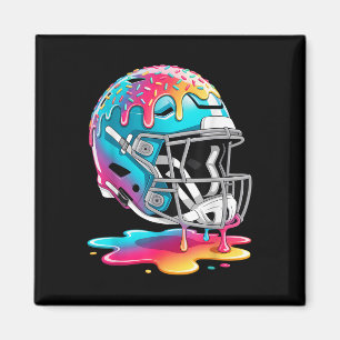 Fußballhelm Eiscreme tropfender Fußballspieler Magnet