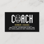 Fußballhelm, Fußballspieler, Foto des Fußballtrain Visitenkarte (Vorderseite)