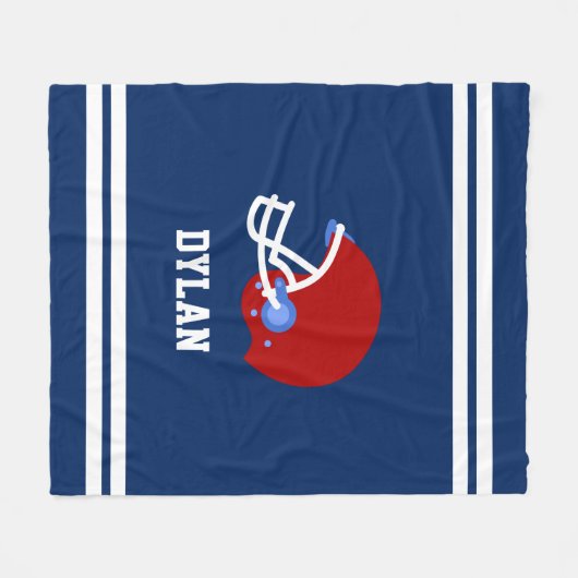 Fußballhelm Kinder Personalisiert Fleecedecke (Vorderseite (Horizontal))