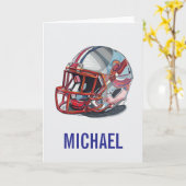 Fußballhelm Pop-Art Motivationsname Karte (Gelbe Blume)