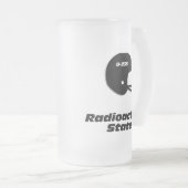 Fußballhelm Radioactive Staat Mattglas Bierglas (VorderseiteRechts)