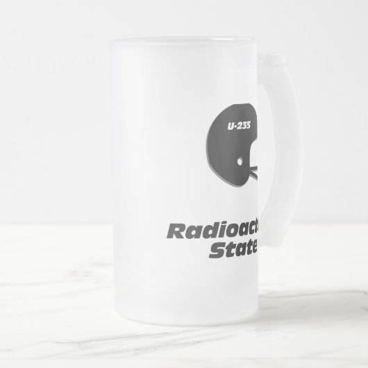 Fußballhelm Radioactive Staat Mattglas Bierglas (VorderseiteRechts)