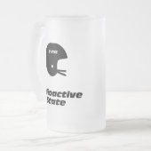 Fußballhelm Radioactive Staat Mattglas Bierglas (Vorderseite Links)