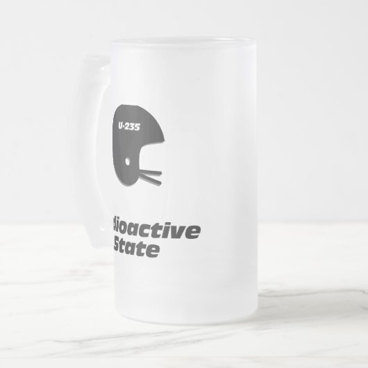 Fußballhelm Radioactive Staat Mattglas Bierglas (Vorderseite Links)
