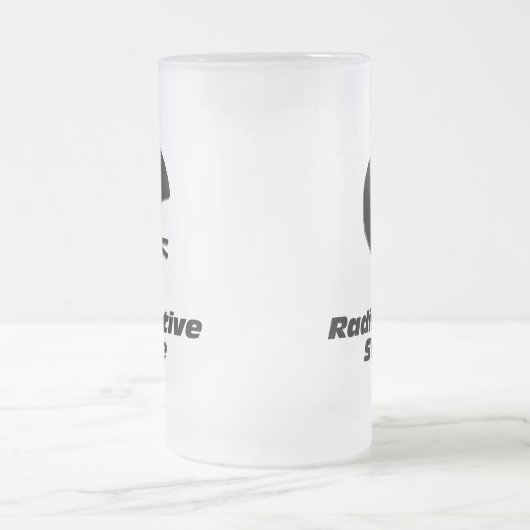 Fußballhelm Radioactive Staat Mattglas Bierglas (Mittel)